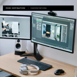 Giá treo màn hình máy tính để bàn tay kép dài GM07