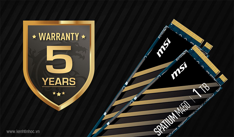 Ổ cứng SSD MSI Spatium M450 1TB M.2 PCIe NVMe Gen 4.0