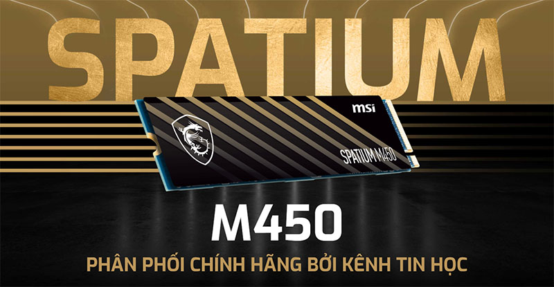 Ổ cứng SSD MSI Spatium M450 M.2 PCIe NVMe Gen4 x4 500GB