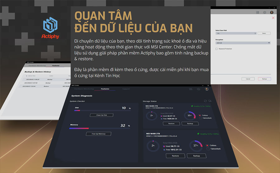 Ổ cứng SSD MSI Spatium M450 M.2 PCIe NVMe Gen4 x4 500GB