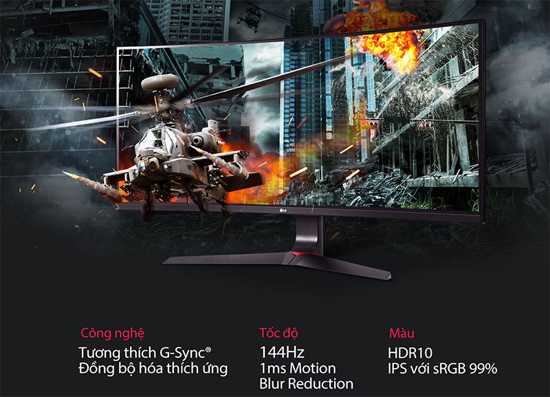 Màn hình cong LG 34GL750-B (34 inch - WFHD - IPS - 144Hz - 5ms) chuyên game