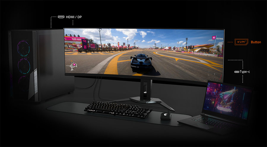 Màn hình Gigabyte AORUS CO49DQ (49 inch - DQHD - QD-OLED - 144Hz) chuyên game