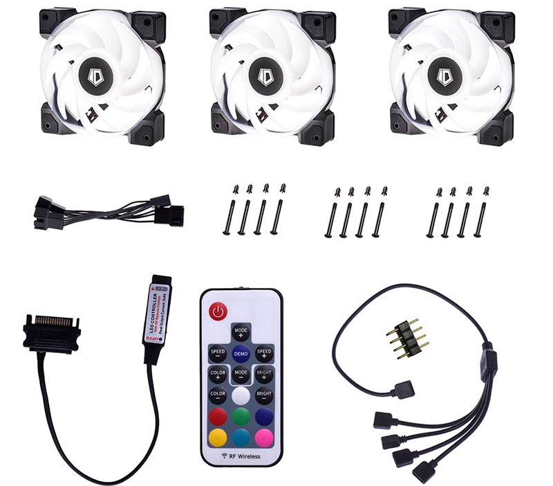 Bộ 3 Quạt tản nhiệt ID-COOLING DF-12025-RGB-TRIO