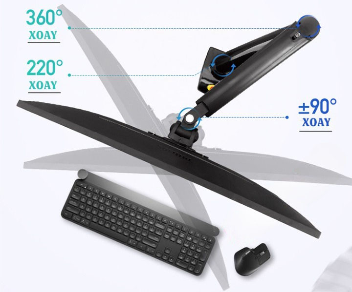 Giá treo màn hình máy tính North Bayou NB-F160 - Dual Monitor (2 màn hình)