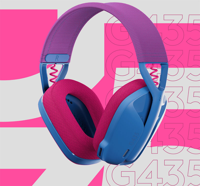 Tai nghe Logitech G435 Lightspeed Wireless - Blue Raspberry