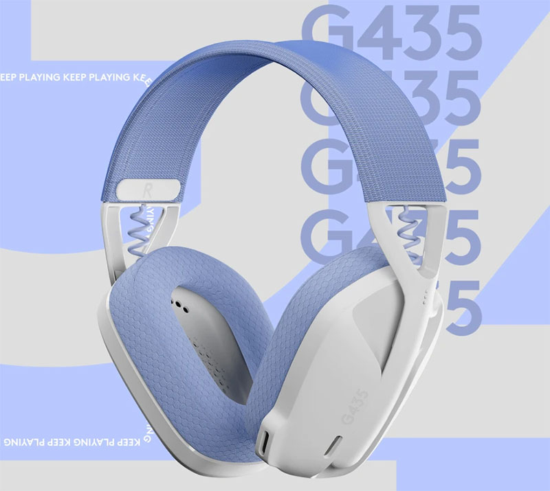 Tai nghe Logitech G435 Lightspeed Wireless - Off-White Lilac