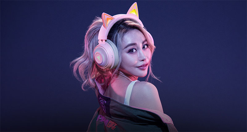 Tai nghe Razer Kraken Kitty Chroma Quartz