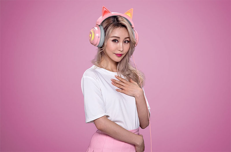 Tai nghe Razer Kraken Kitty Chroma Quartz