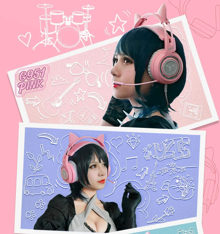 Tai nghe Somic G951 Pink virtual 7.1