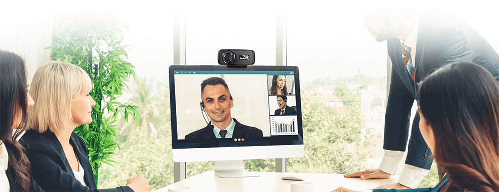 Webcam Genius Facecam 1000x họp trực tuyến dễ dàng
