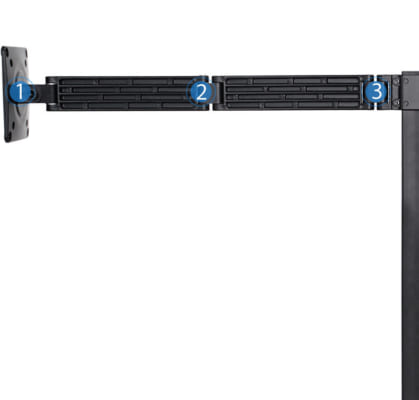 Giá treo màn hình máy tính gắn bàn tay kép dài GM08