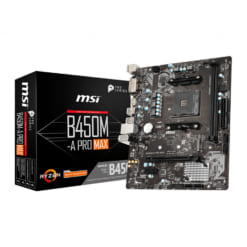 Mainboard MSI B450M-A PRO MAX (AMD B450 / Socket AM4 / m-ATX / DDR4 x 2)
