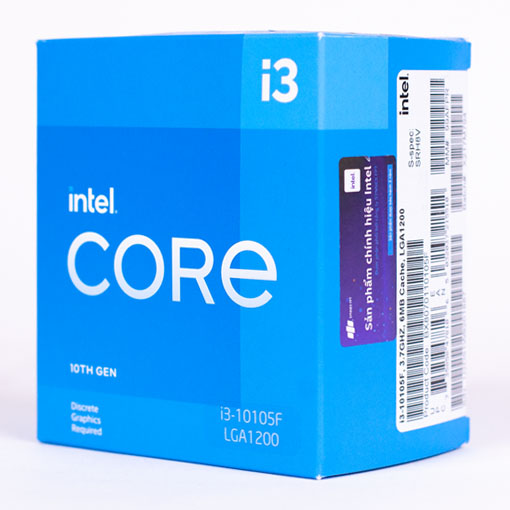 CPU Intel Core i3-10105F (6MB / 4.4Ghz / 4 nhân 8 luồng / LGA 1200)