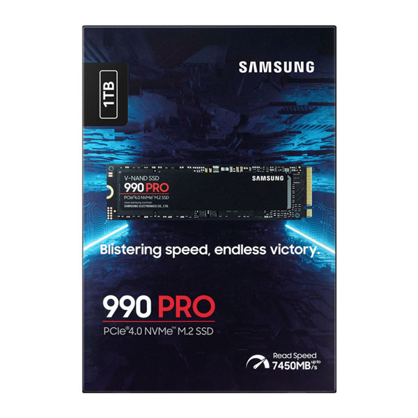 Ổ cứng SSD Samsung 990 Pro PCIe Gen 4.0 x4 NVMe V-NAND M.2 2280 1TB (MZ-V9P1T0BW)
